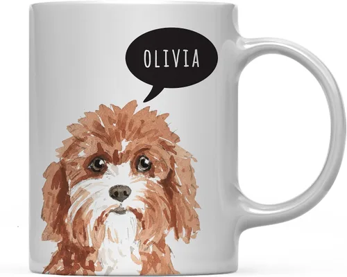 Miniatura 27 de Andaz Press Taza de café personalizada de 11 onzas para perro, Shih Tzu Shorter Haired Up Close, paquete de 1 Shih Tzu pelo más corto personalizado