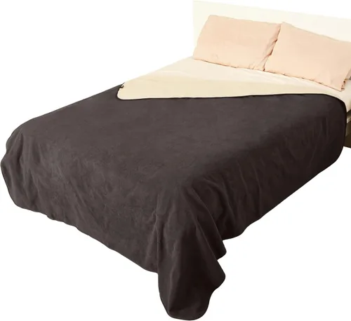 Miniatura 16 de Catalonia Manta impermeable para cama, funda reversible de forro polar, protector de muebles lavable a prueba de líquidos Azul marino+gris pardo
