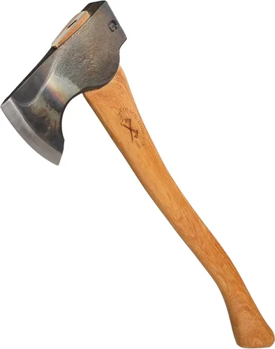 Miniatura 7 de COUNCIL TOOL Hacha Wood-Craft Pack - Hacha de camping de 2 lb, mango curvado de nogal americano de 24" con funda de cuero, fabricado en los Estados