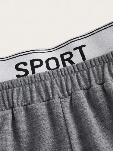 Miniatura 3 de COZYEASE Pantalones deportivos largos sueltos con cinta gráfica para mujer