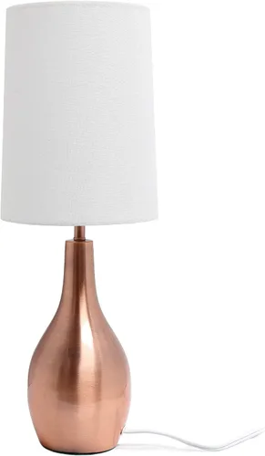 Miniatura 3 de Simple Designs LT3303-BSN Lámpara de mesa de 1 luz en forma de lágrima, níquel cepillado, 7 x 7 x 19.5 pulgadas