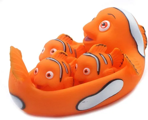 Miniatura 13 de Conjuntos de juguetes de baño de animales para bebé de goma (tiburón)