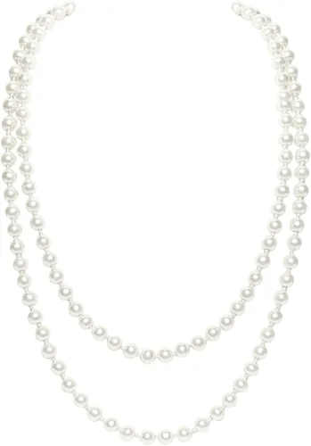 BABEYOND - Collar de perlas sintéticas estilo art deco de la década de 1920, collar de perlas largas para fiesta de disfraces de estilo Gatsby