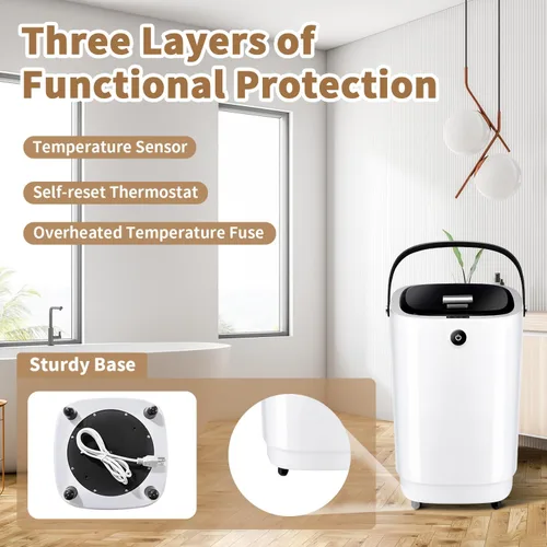 Miniatura 5 de Calentadores de Toallas para Cubo de Baño, Calentador Caliente de Toallas de Spa Grande de Lujo Estilo Cubo - Toallas Calientes en 10 Minutos - Cabe