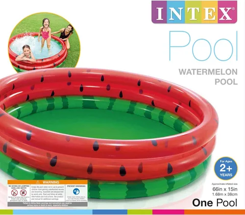 Miniatura 7 de Intex Piscina de sandía inflable redonda de 66 pulgadas para niños de 2 años en adelante