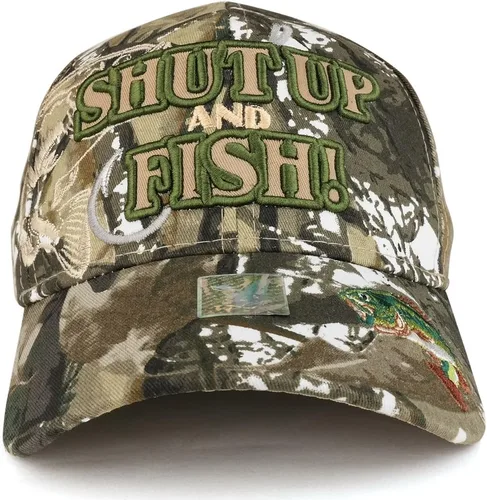 Miniatura 6 de Shut Up and Fish con Bass y Hook Gorra de béisbol estructurada bordada