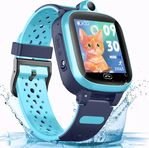 Miniatura 8 de TEZILON Reloj inteligente GPS 4G para niños, seguimiento global en tiempo real, videollamadas y texto Geo-Fence SOS Alerta de emergencia Mensaje