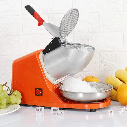 Máquina de afeitar eléctrica de hielo, 143 libras/hora, máquina de cono de nieve de 300 W con hoja de acero inoxidable, fácil operación y
