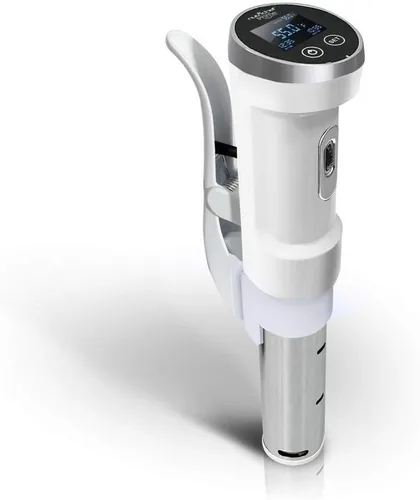 NutriChef Cocina Sous Vide ultra silenciosa, circulador de inmersión térmica de 1200 W, pantalla LCD digital de hora y temperatura precisa, acero