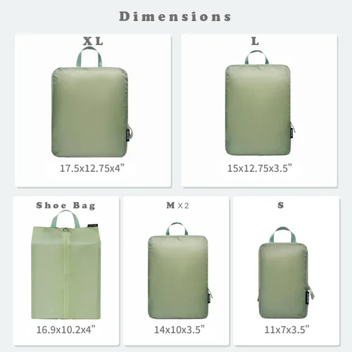 Miniatura 111 de BAGAIL 4 Set/6 Set Ultraligero Compresión Embalaje Cubos Organizador de Embalaje para Accesorios de Viaje Equipaje Maleta Mochila