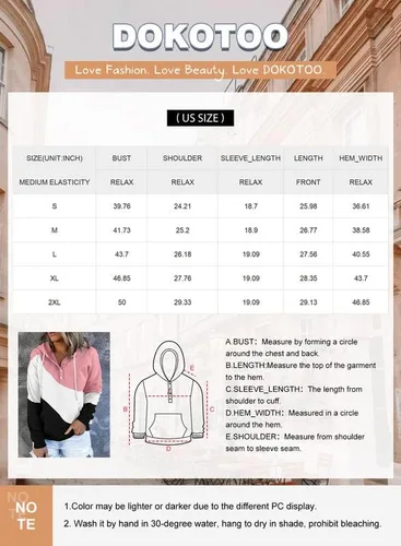 Miniatura 6 de Dokotoo - Sudaderas con capucha para mujer, con cuello de botón y cordón de ajuste, sudaderas casuales de manga larga