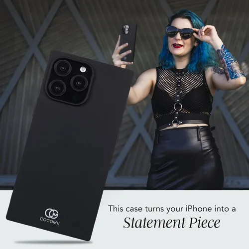 Miniatura 5 de COCOMII Funda rectangular para iPhone 14 Pro, compatible con MagSafe, silicona negra mate