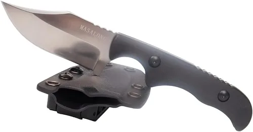Miniatura 2 de MASALONG kni232 EDC 9Cr14MOV Cuchillo de acero inoxidable duro Cuchillos de hoja fija para acampar (cuchillo de carnicero B)