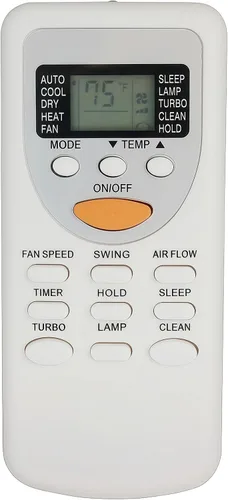 Miniatura 3 de Control remoto de repuesto para aire acondicionado Amcoraire Duo Número de modelo: ZHF/JT-01 (pantalla tanto en Fahrenheit como Celsius)