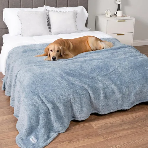 Miniatura 23 de PETAMI Manta de forro polar esponjoso para gatos y perros, gris, talla XL