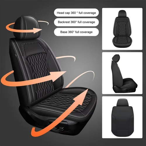 Miniatura 5 de AOMSAZTO Funda de asiento de coche para Chevrolet Equinox 2010-2026 Chevy Equinox de cuero protector de cojín de asiento de coche 2 asientos