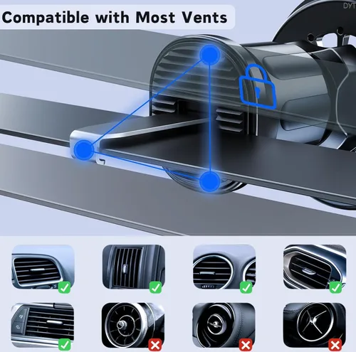Miniatura 6 de Soporte de teléfono para tu coche Magsafe (20 súper imanes). Soporte magnético para teléfono para automóvil【Rotación de 360°】 Soporte de teléfono