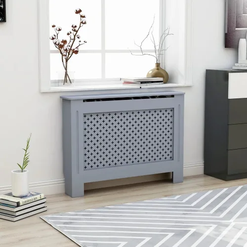 Miniatura 7 de 2 piezas de MDF para el hogar, calentador de sala de estar, soporte lateral para calefacción, cubierta de radiador, estante de gabinete de Blanco