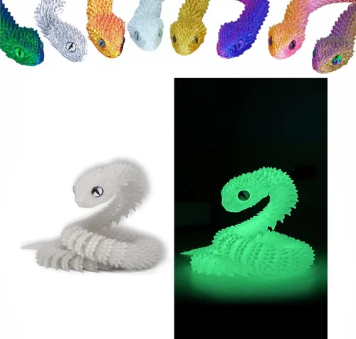 Miniatura 12 de Conjunto de Animales Impresos en 3D Juguetes de Serpiente Impresos en 3D Juguete Fidget Articulado Flexible Impreso en 3D Animales Impresos en 3D