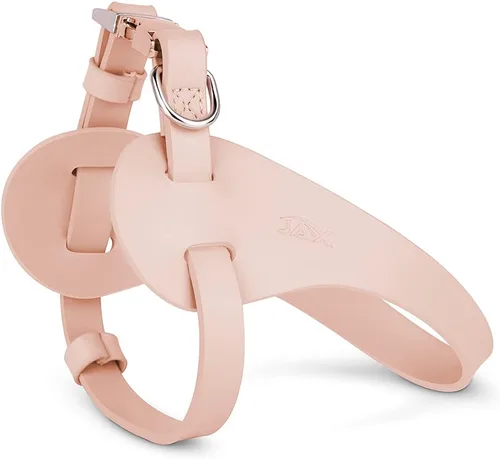 Arnés de cuero de microfibra para perro, [X903] Arnés para perro a prueba de escapes, fácil de poner y quitar, suave, impermeable, con herrajes