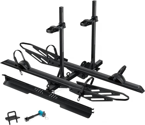 Miniatura 11 de Young 2 Bike Rack Basculante Montado en Enganche con Pedal Conveniente para Automóviles, SUVs y Camiones, Se Adapta a Enganches de 1.25" y 2