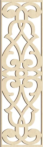 Miniatura 104 de 9 3/8"W x 24 3/8"H x 1/4"T Bellaire Decorativos Paneles de pared de madera calado, abedul