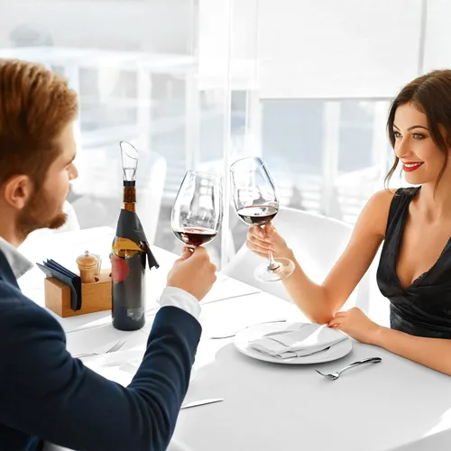 Miniatura 5 de 12 piezas aireador de vino vertedor de boquilla de aireación y decantador para botellas de vino sabor mejorado, ramo mejorado, acabado rico