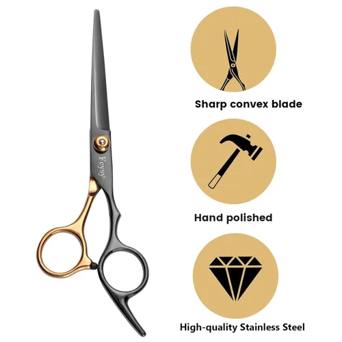 Miniatura 3 de Tijeras de Pelo Juego de Tijeras de Peluquero, Fcysy Kit Profesional de Corte de Pelo, Tijeras de Entresacar para Corte de Pelo, Herramientas de 10