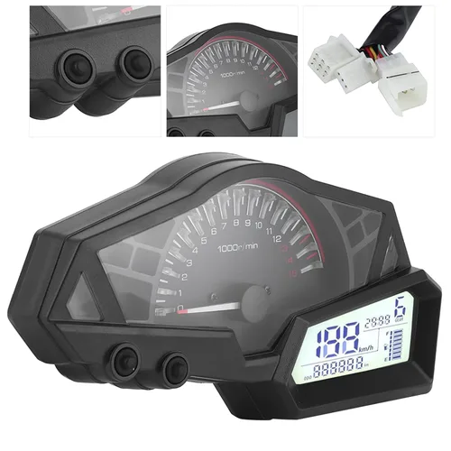 Miniatura 8 de DOACTLCD - Medidor de combustible de velocidad para motocicleta, 15000 rpm, repuesto para NINJA 300EX300300SE 1315 2015 300 odómetros