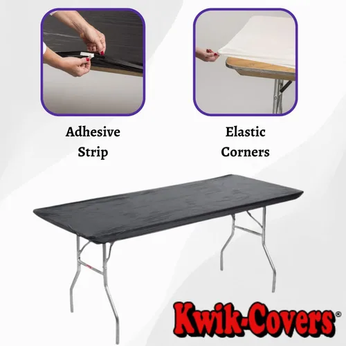 Miniatura 3 de Fundas plásticas rectangulares Kwik-Covers de 8 pies (2,4 m), 30 x 96 pulgadas, paquete de 5, Negro