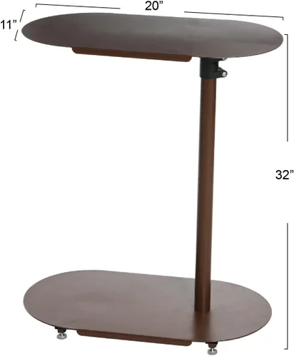 Miniatura 3 de Main + Mesa Mesa C ajustable moderna, marrón