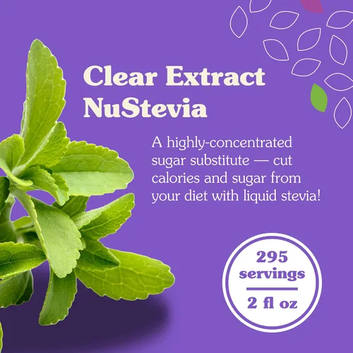 Miniatura 2 de NuNaturals Clear Extract Stevia, edulcorante a base de plantas, botella de plástico, 2 onzas