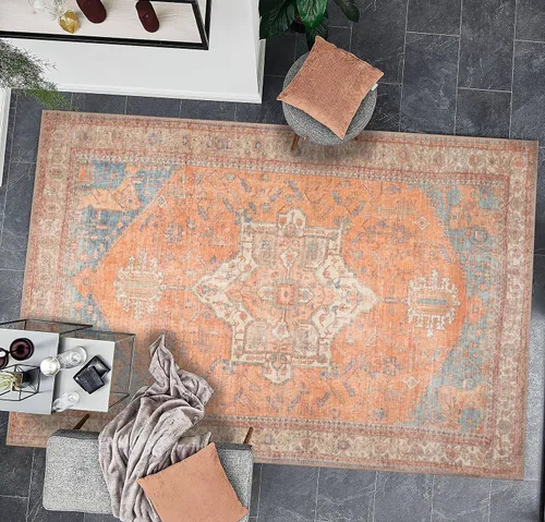 Miniatura 368 de GLN Rugs Traditional Collection - Alfombra de felpilla lavable a máquina, tradicional lavable, antideslizante, alfombra de felpilla de pelo corto