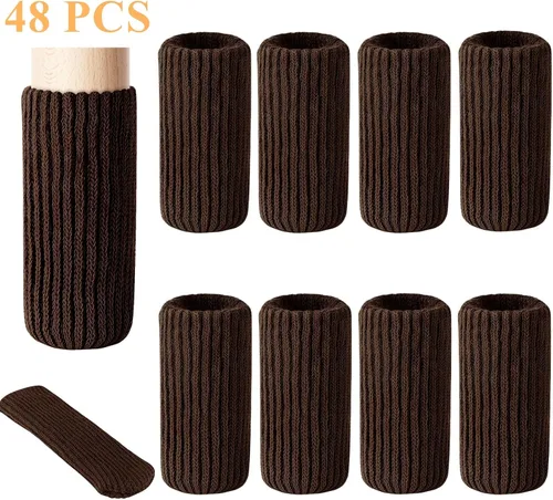 Miniatura 6 de 8 PCs Calcetines para Patas de Muebles - Calcetines Negros de Alta Elasticidad para Muebles, Protectores de Piso de Patas de Silla Tejidos, Juego