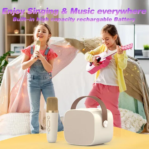 Miniatura 4 de Mini máquina de karaoke, juguetes divertidos, regalos de cumpleaños de Navidad para niños de 4 a 12 años, niñas, niños, adultos, juguetes