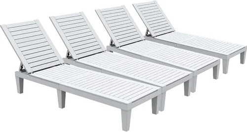 Miniatura 21 de YITAHOME - Tumbonas para exteriores con cojín y respaldo ajustable, tumbonas resistentes para patio junto a la piscina, fácil montaje, impermeables