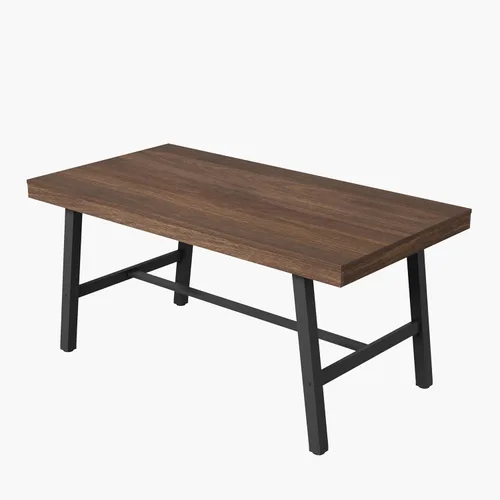 Miniatura 26 de GarveeHome Mesa de comedor industrial para 2-4 personas, mesa de cocina grande de 55.11 pulgadas de largo con marco de metal resistente, encimera