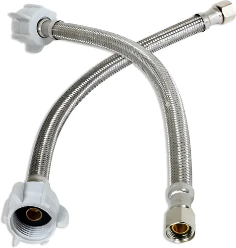 Miniatura 8 de Conector de inodoro - Manguera de inodoro trenzada de acero inoxidable con rosca de compresión hembra de 3/8 x rosca hembra de 7/8 - Línea