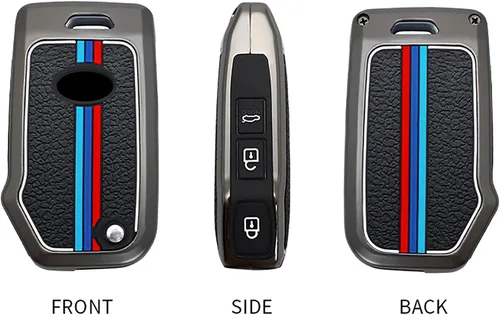 Miniatura 3 de ontto Funda de llavero de 3 botones para Kia Flip plegable con control remoto de metal para llave de coche de silicona para Seltos Forte Niro
