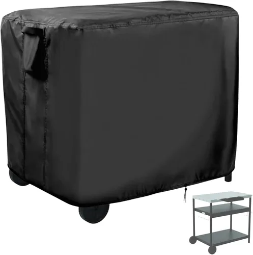 Miniatura 21 de Cubierta de mesa de preparación para mesa de carrito de comedor móvil, 38 pulgadas de alto, cubierta de carrito de barbacoa, cubierta de carrito