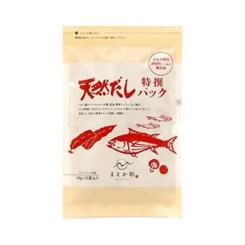 Maekawa -Sabor Natural Soup Stock pack, 10gx25P Selección Especial, Dashi Japonés, Producto en Japón