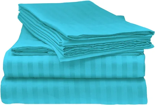 Miniatura 20 de laxlinen Super Suave Calidad 4 Pcs Hoja de cama Set (+ 30 inch) bolsillo extra profundo