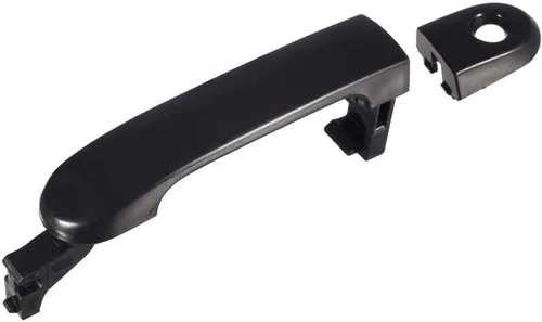 Manija de puerta exterior para Nissan Versa 2007-2012, lado del conductor delantero izquierdo con llavero, reemplaza NI1310130 82363, Negro