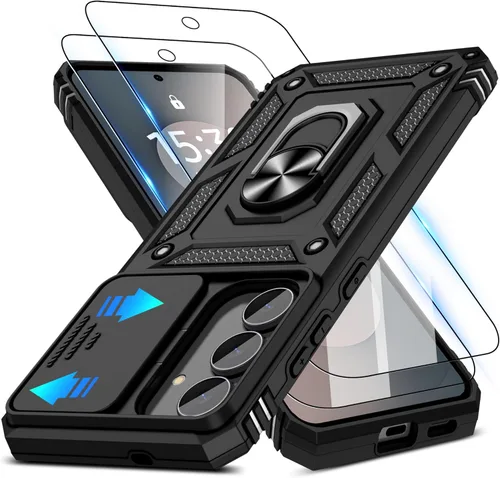 Miniatura 89 de ATUMP Funda para OnePlus Nord N200 5G con protector de pantalla HD con cubierta para cámara deslizante, soporte de anillo de rotación de 360°