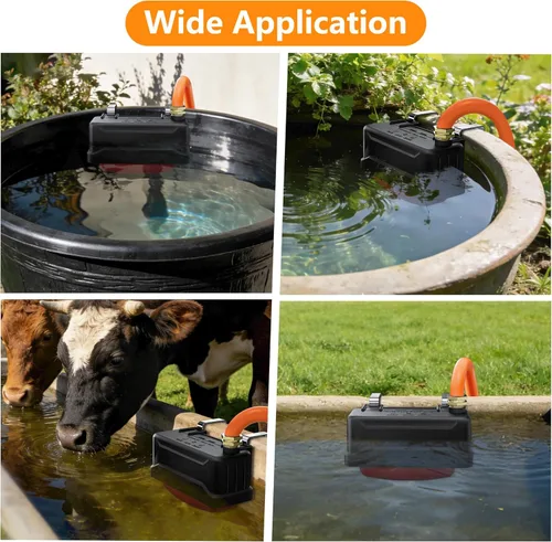 Miniatura 5 de Válvula de flotador automática de canal de agua para ganado con conector de cobre y cinta PTFE, control automático de nivel de agua, válvulas