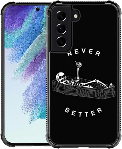 ZHEGAILIAN Funda compatible con Samsung Galaxy S22 Plus, diseño gráfico de esqueleto nunca mejor, acrílico a prueba de golpes, antiarañazos, funda