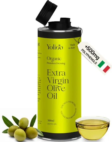 100% AOVE | Aceite de oliva orgánico italiano extra virgen prensado en frío | Cosecha temprana muy alta rica en polifenoles de la Toscana | Aceite