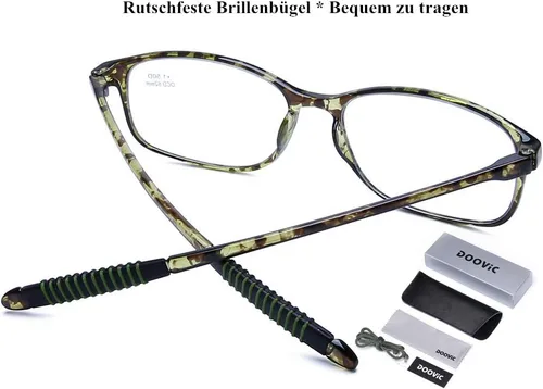 Miniatura 4 de DOOViC Computer Reading Glasses Blue Light Blocking TR90 Frame Lightweight Flexible Readers for Women Men,4 Pack
