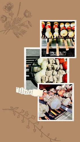 Miniatura 6 de Brochetas planas de media pulgada para barbacoa de acero inoxidable con mango de madera maciza para asar estilo brasileño Kebob Koubideh Kebab turco