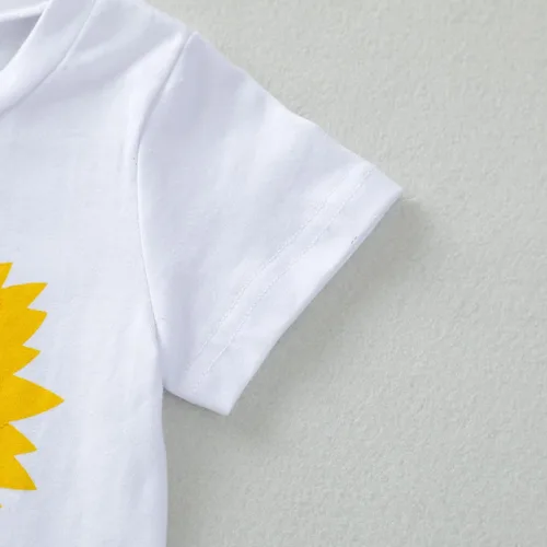 Miniatura 9 de FOCUTEBB Conjunto de ropa corta de verano para niñas pequeñas, camiseta de lino con cinturón